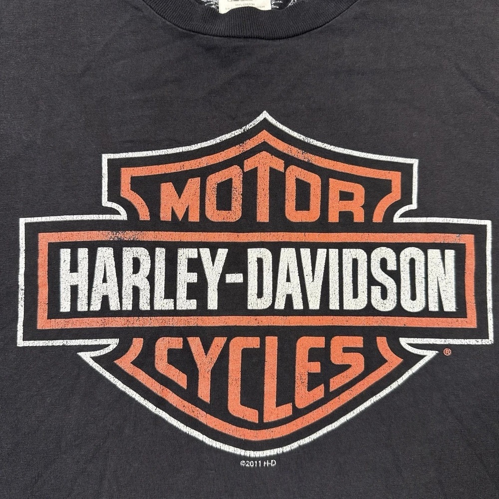 Harley Davidson Men's T-Shirt 3XL Las Vegas NV Black Biker Built Graphic VF 2011 - Picture 2 of 13